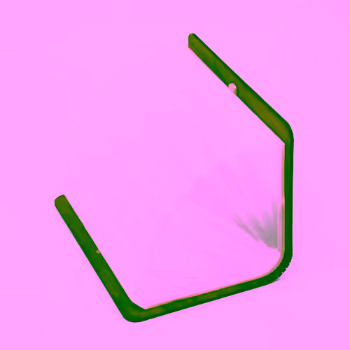 The shade is shaped as a quarter segment of a cylinder with the outer curved portion comprising a slight bellows profile.